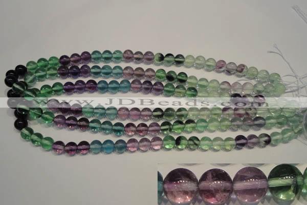 CFL552 15.5 inches 8mm round fluorite gemstone beads wholesale