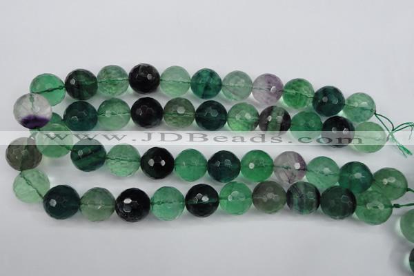 CFL57 15.5 inches 18mm faceted round AB grade natural fluorite beads