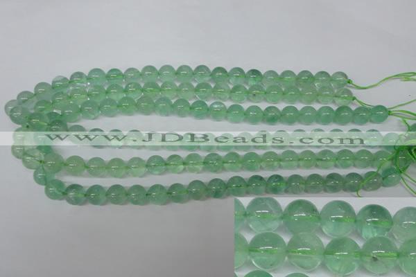 CFL603 15.5 inches 10mm round AB grade green fluorite beads wholesale