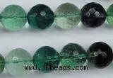 CFL65 15.5 inches 14mm faceted round A grade natural fluorite beads