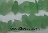 CFL656 15.5 inches 5*15mm matte green fluorite chips beads