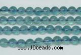 CFL661 15.5 inches 6mm round AB grade blue fluorite beads wholesale