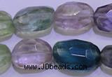 CFL728 15.5 inches 16*22mm faceted nuggets natural fluorite beads