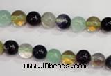 CFL751 15.5 inches 6mm round rainbow fluorite gemstone beads