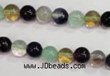 CFL752 15.5 inches 8mm round rainbow fluorite gemstone beads