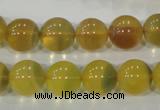 CFL804 15.5 inches 12mm round yellow fluorite gemstone beads