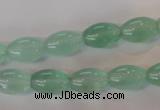 CFL862 15.5 inches 8*12mm rice green fluorite gemstone beads