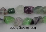 CFL951 15.5 inches 9*12mm nuggets natural fluorite beads wholesale