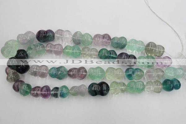 CFL958 15.5 inches 16*22mm peanut-shaped natural fluorite beads