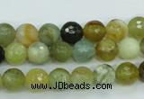 CFW03 15.5 inches 8mm faceted round flower jade beads wholesale