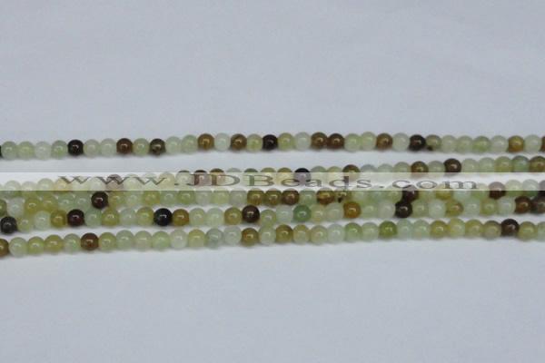 CFW101 15.5 inches 6mm round flower jade gemstone beads