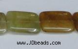 CFW151 15.5 inches 15*20mm rectangle flower jade gemstone beads