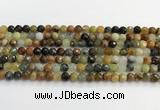 CFW218 15.5 inches 6mm faceted round flower jade beads