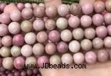 CFW48 15.5 inches 12mm round pink wooden jasper beads wholesale