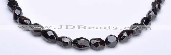 CGA06 10*13mm freeform natural garnet gemstone beads Wholesale