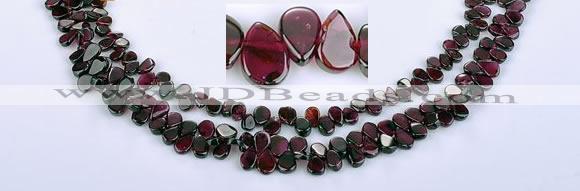 CGA15 multi sizes flat teardrop garnet gemstone beads Wholesale