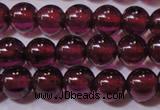 CGA356 15 inches 3mm round natural red garnet beads wholesale