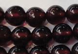 CGA358 15 inches 5mm round natural red garnet beads wholesale