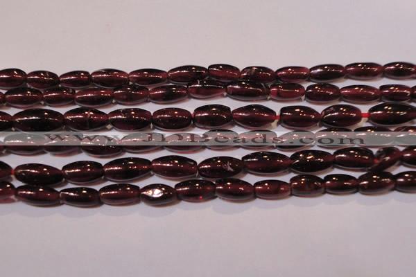 CGA372 15 inches 4*7mm rice natural red garnet beads wholesale