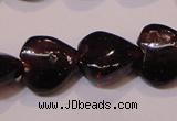 CGA393 15 inches 8*8mm heart natural red garnet beads wholesale