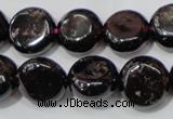 CGA467 15.5 inches 10mm coin natural red garnet beads wholesale