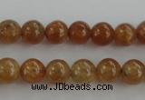 CGA501 15.5 inches 4mm round A grade yellow red garnet beads