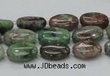 CGA65 15.5 inches 10*14mm oval red green garnet gemstone beads