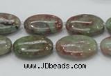 CGA66 15.5 inches 15*20mm oval red green garnet gemstone beads