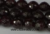 CGA663 15.5 inches 8mm faceted round red garnet beads wholesale