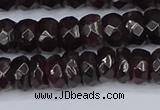 CGA678 15.5 inches 4*7mm faceted rondelle red garnet beads