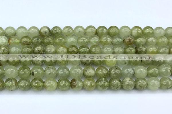 CGA846 15 inches 8mm round green garnet beads