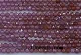 CGA857 15 inches 2mm faceted round red garnet beads