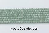 CGA910 15.5 inches 4mm faceted round green angel skin beads wholesale