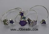 CGB1026 10*12mm - 18*25mm freeform druzy agate bangles