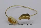 CGB1031 8*18mm - 10*20mm freeform druzy agate bangles