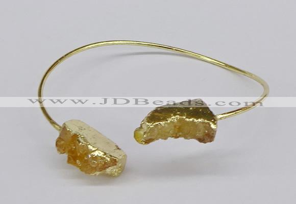 CGB1031 8*18mm - 10*20mm freeform druzy agate bangles