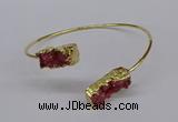 CGB1033 8*18mm - 10*20mm freeform druzy agate bangles