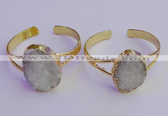 CGB2000 22*30mm - 25*30mm freeform druzy agate gemstone bangles