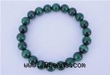 CGB216 2pcs 7.5 inches 6mm natural malachite gemstone bracelets