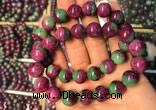 CGB2524 7.5 inches 14mm round ruby zoisite beaded bracelets