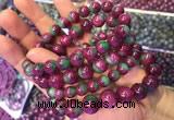 CGB2526 7.5 inches 8mm round ruby zoisite beaded bracelets