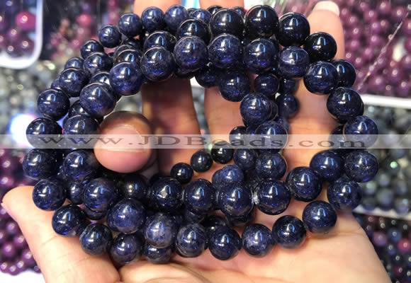 CGB2537 7.5 inches 13mm round sapphire gemstone beaded bracelets