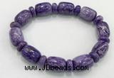 CGB2579 7.5 inches 13*17mm drum charoite gemstone bracelet