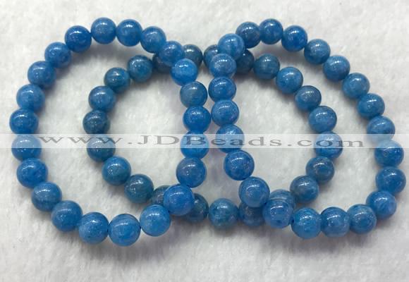 CGB2622 7.5 inches 8mm round natural apatite beaded bracelets