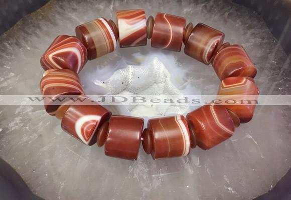 CGB3016 7.5 inches 13*16mm - 15*19mm tube agate bracelet