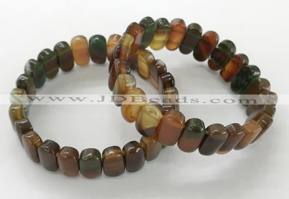 CGB3111 7.5 inches 8*15mm oval agate gemstone bracelets