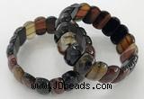 CGB3123 7.5 inches 10*20mm faceted oval agate bracelets