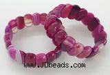 CGB3125 7.5 inches 10*20mm faceted oval agate bracelets