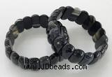 CGB3134 7.5 inches 10*20mm faceted oval agate bracelets