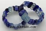 CGB3145 7.5 inches 11*23mm faceted oval agate bracelets